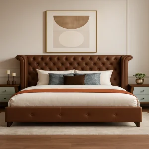 Monarch Tufted Wingback Bed